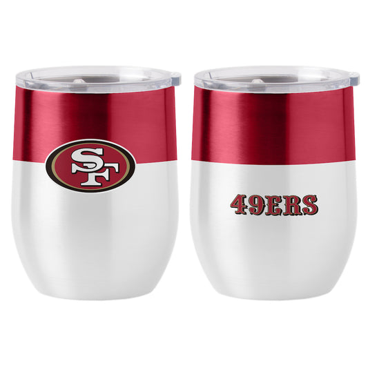 San Francisco 49ers color block curved drink tumbler
