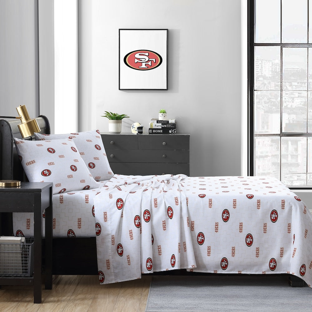 San Francisco 49ers queen full sheet set