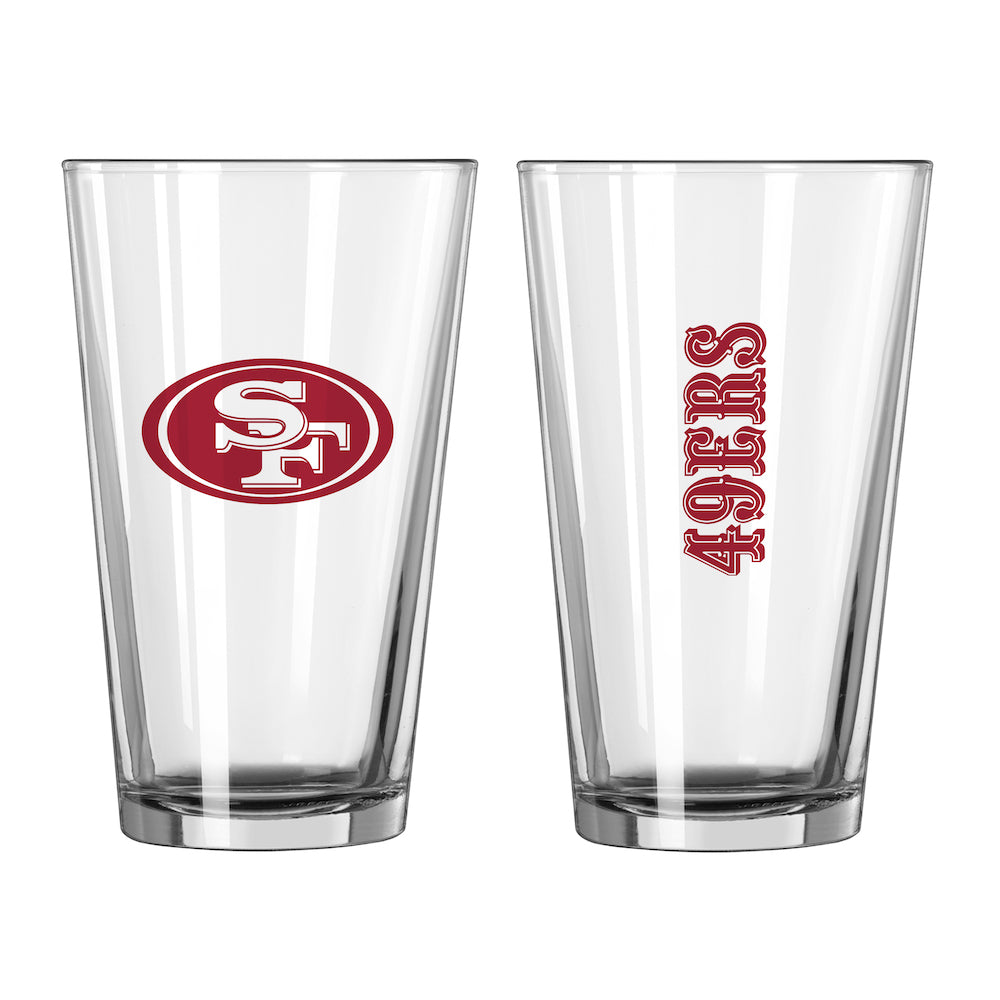 San Francisco 49ers pint glass