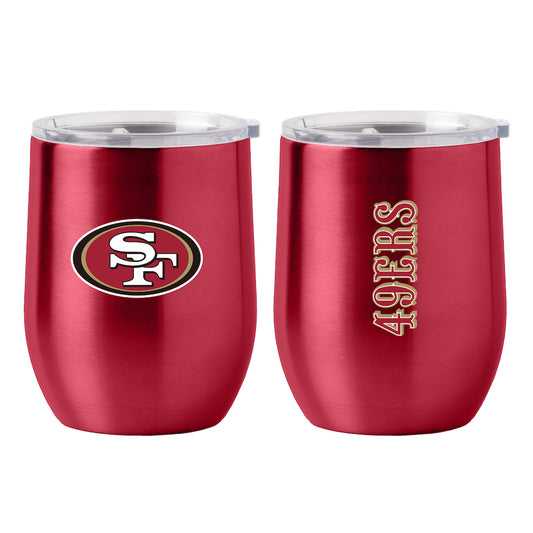 San Francisco 49ers stainless steel curved drink tumbler