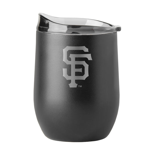 San Francisco Giants black etch curved drink tumbler