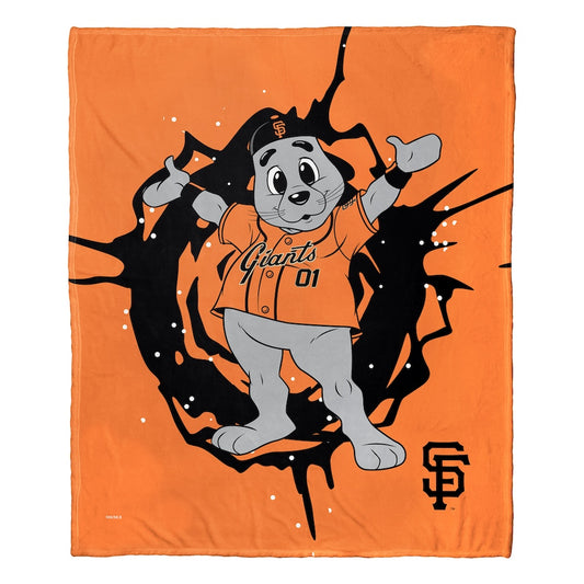 San Francisco Giants MASCOT silk touch throw blanket