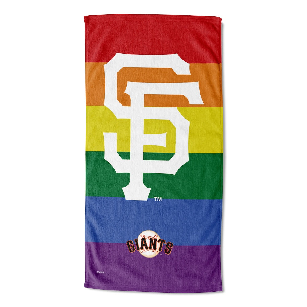 San Francisco Giants color block beach towel