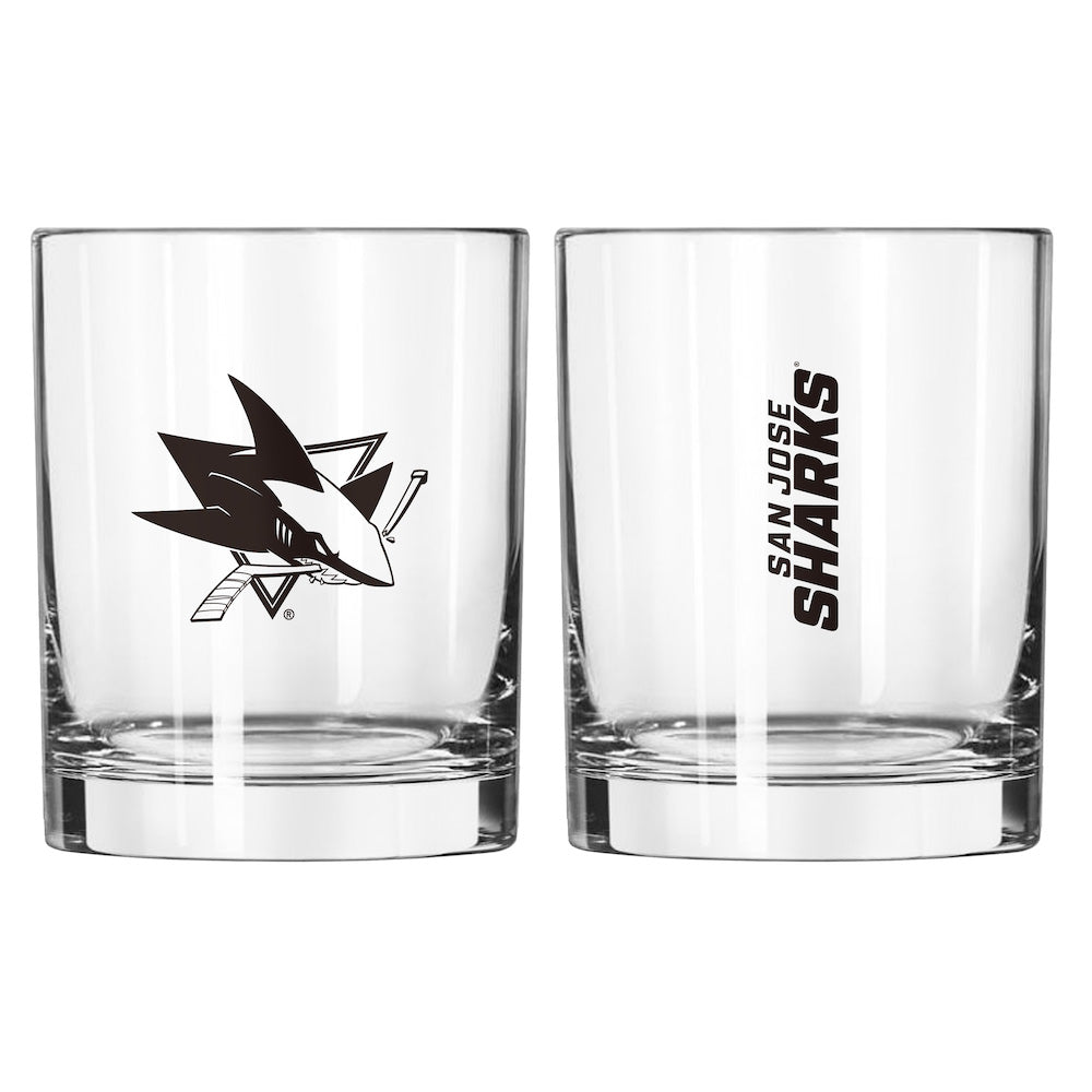 San Jose Sharks Rocks Glass