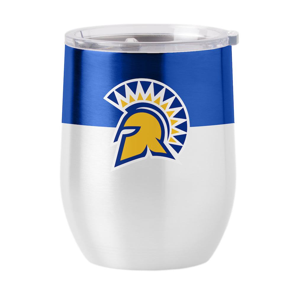 San Jose State Spartans color block curved drink tumbler