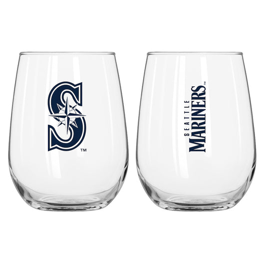 Seattle Mariners Stemless Wine Glass