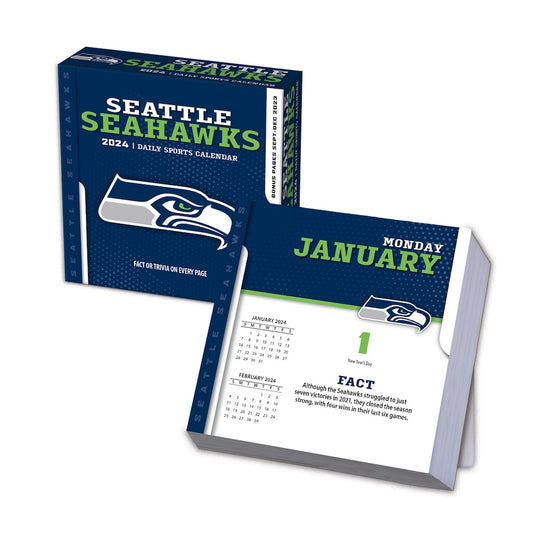 Seattle Seahawks 2024 Fact-A-Day Box Desk Calendar