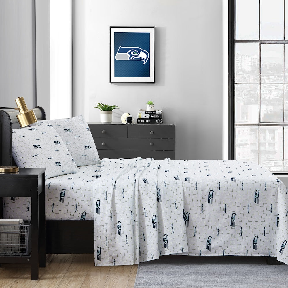 Seattle Seahawks queen full sheet set