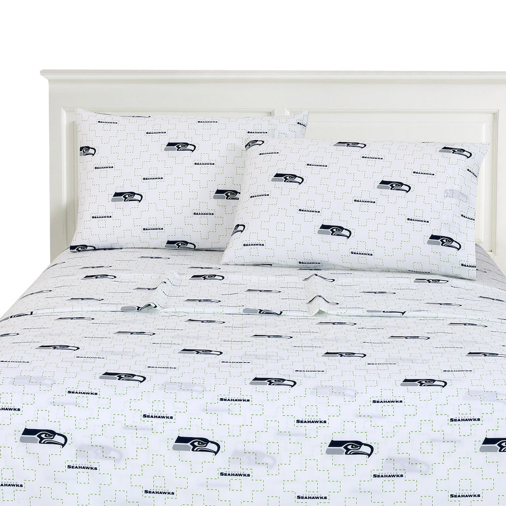 Seattle Seahawks logo bedsheet set