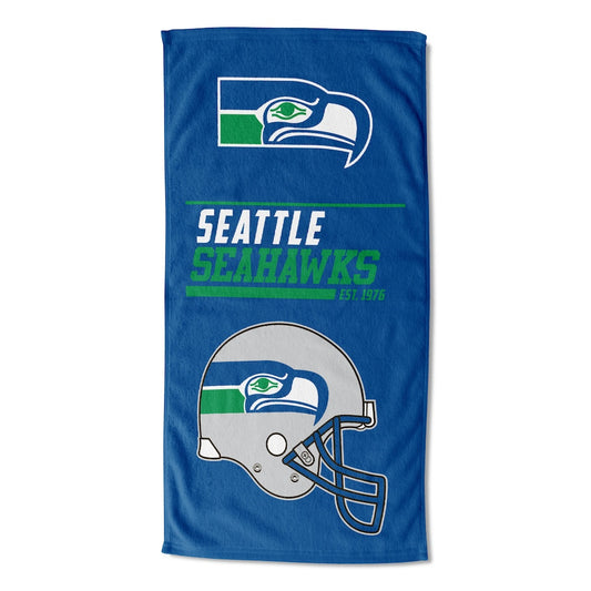 Seattle Seahawks color block beach towel