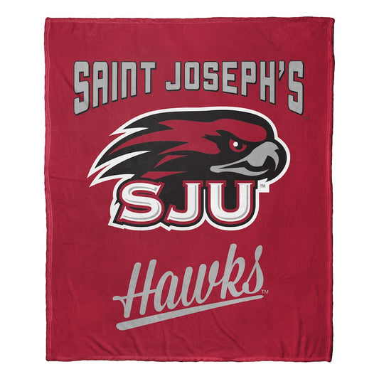 St. Josephs Hawks official silk touch throw blanket