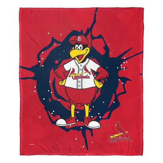 St. Louis Cardinals MASCOT silk touch throw blanket
