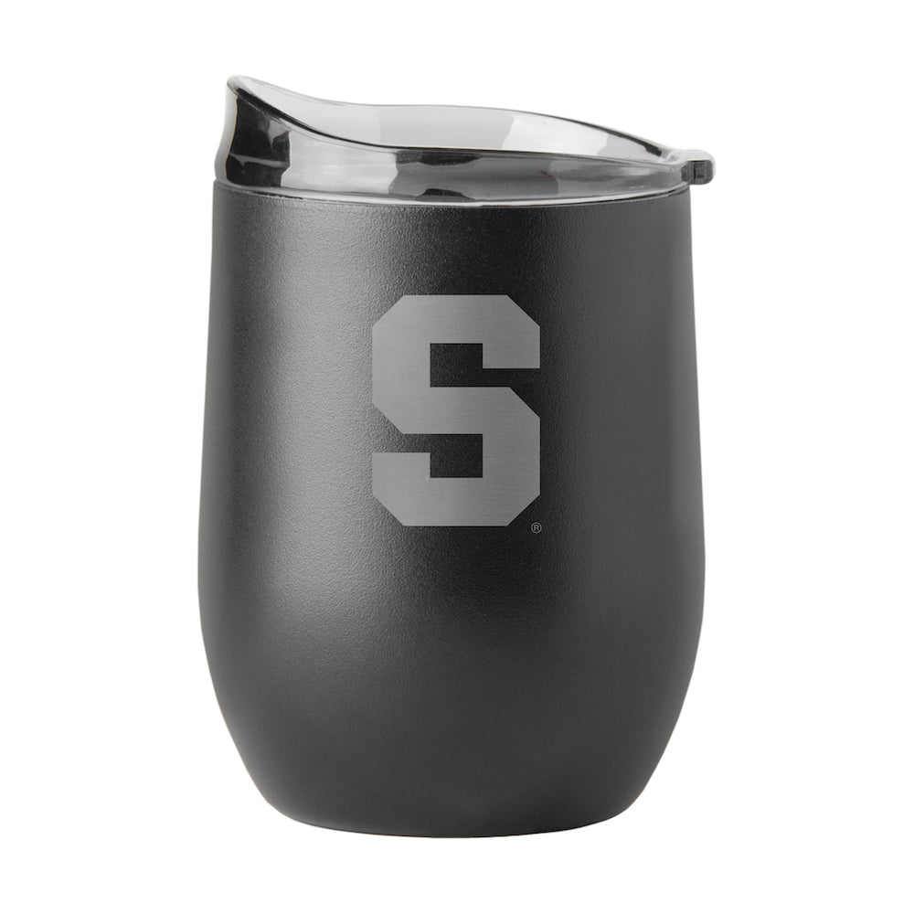 Syracuse Orange black etch curved drink tumbler