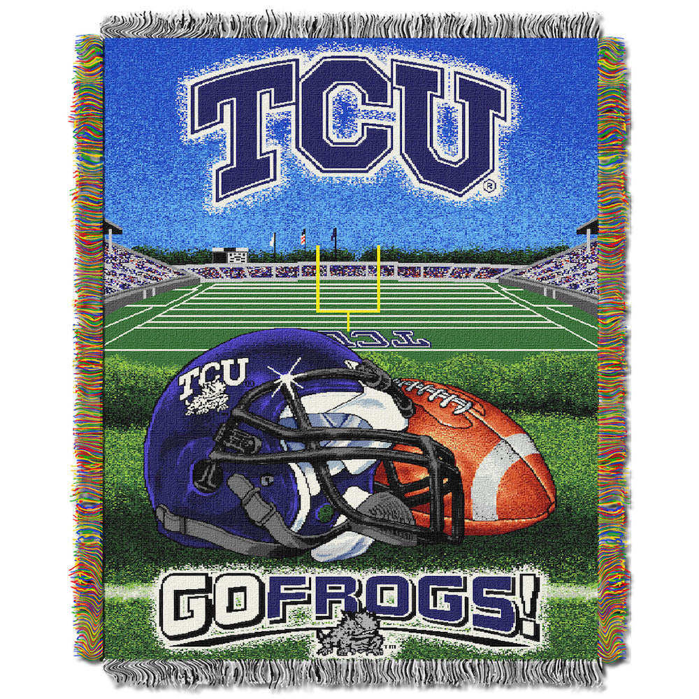 TCU Horned Frogs woven home field tapestry