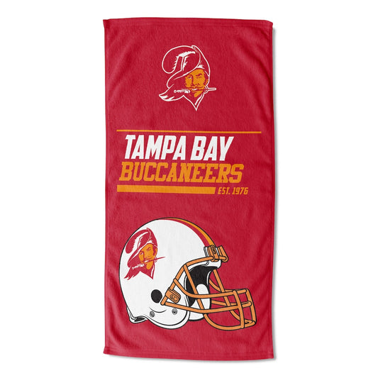 Tampa Bay Buccaneers color block beach towel