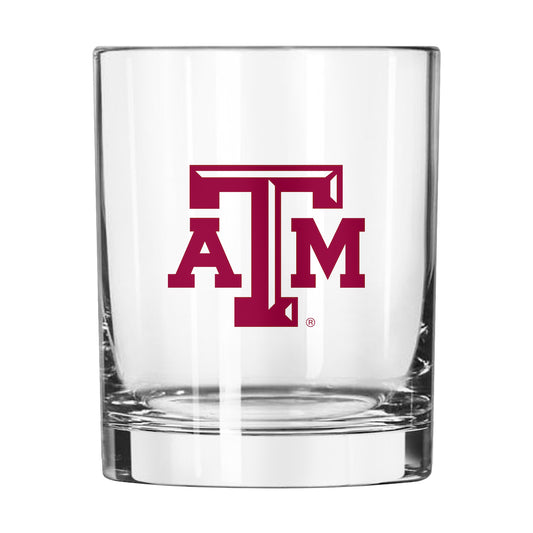 Texas A&M Aggies Rocks Glass