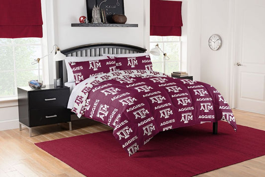 Texas A&M Aggies queen size bed in a bag