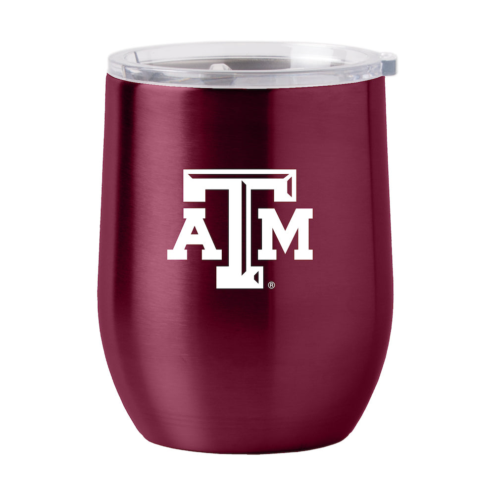 Texas A&M Aggies stainless steel curved drink tumbler