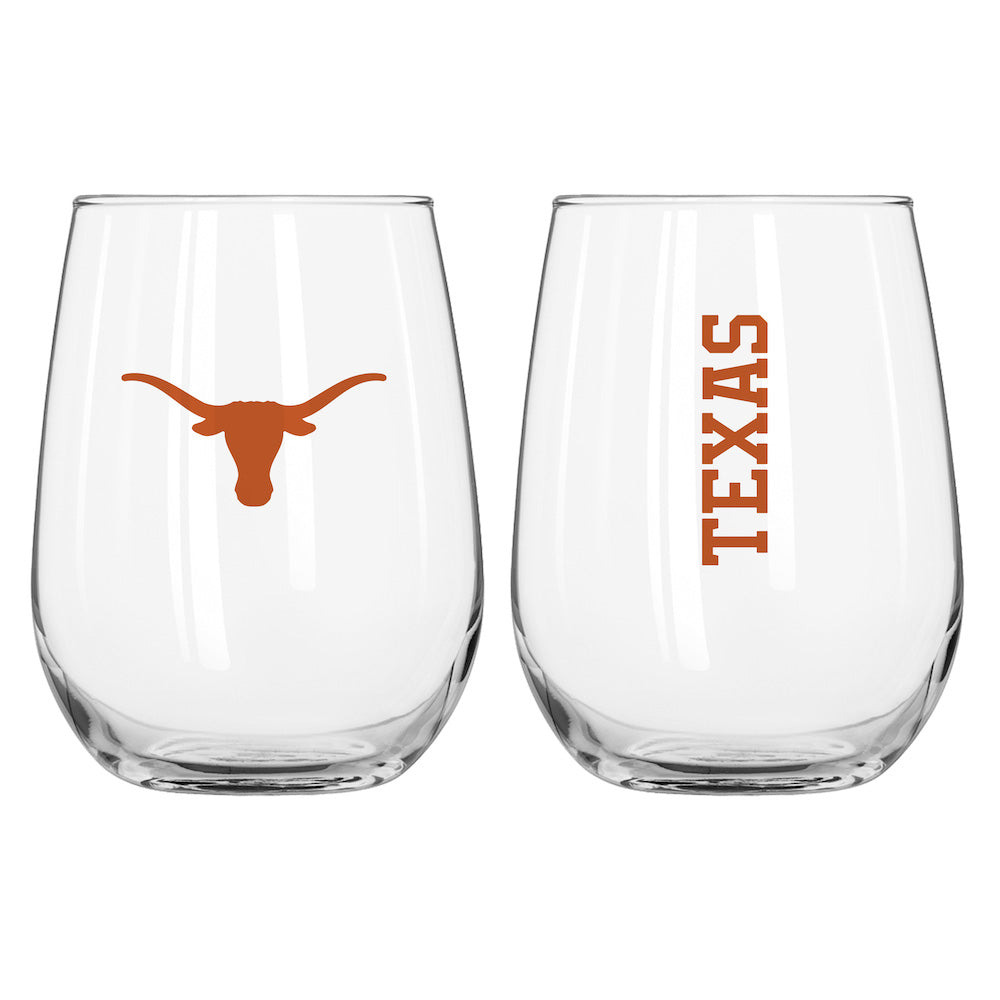 Texas Longhorns Stemless Wine Glass