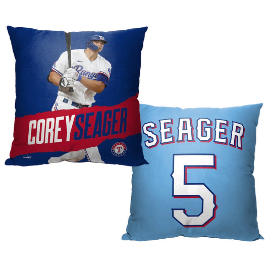 Texas Rangers Corey Seager throw pillow