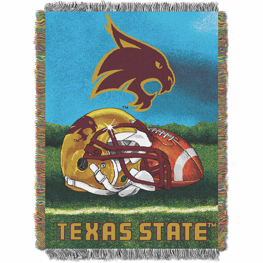 Texas State Bobcats woven home field tapestry