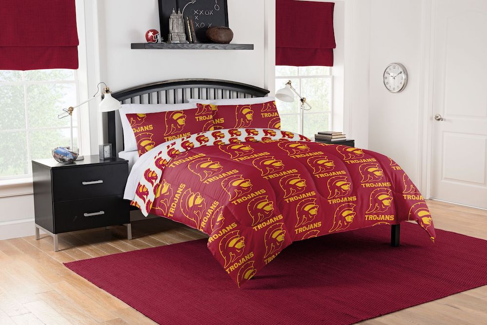 USC Trojans queen size bed in a bag