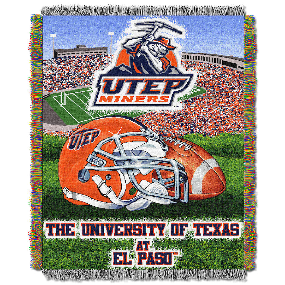 UTEP Miners woven home field tapestry
