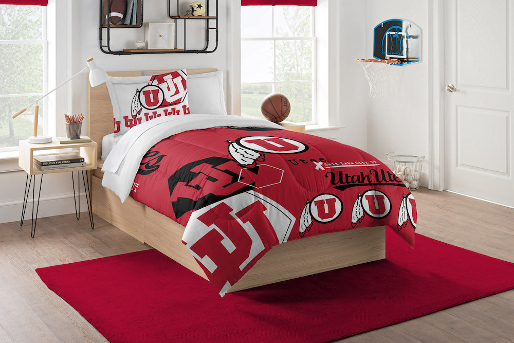 Utah Utes twin size comforter set