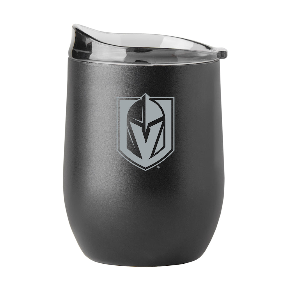 Vegas Golden Knights black etch curved drink tumbler