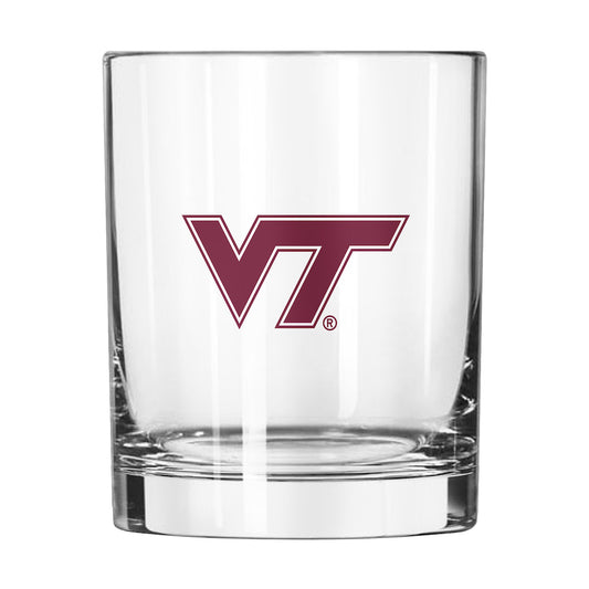 Virginia Tech Hokies Rocks Glass