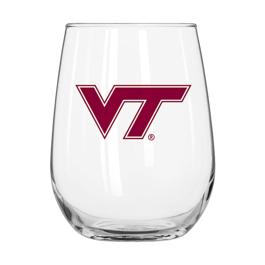 Virginia Tech Hokies Stemless Wine Glass