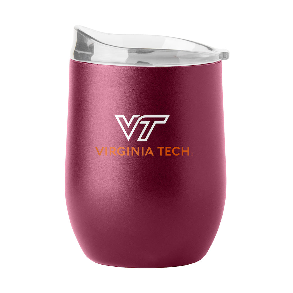 Virginia Tech Hokies curved drink tumbler