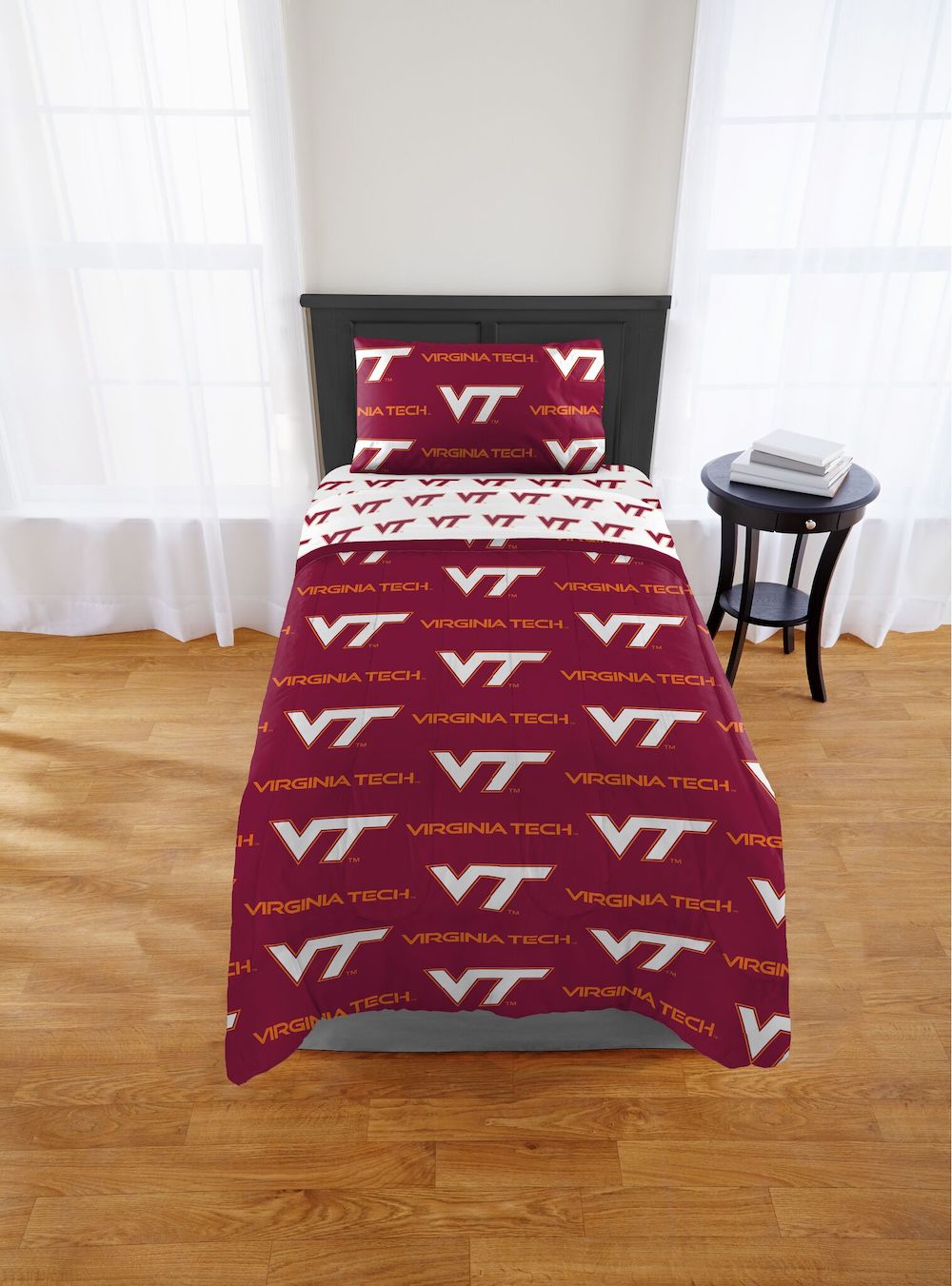 Virginia Tech Hokies twin size bed in a bag