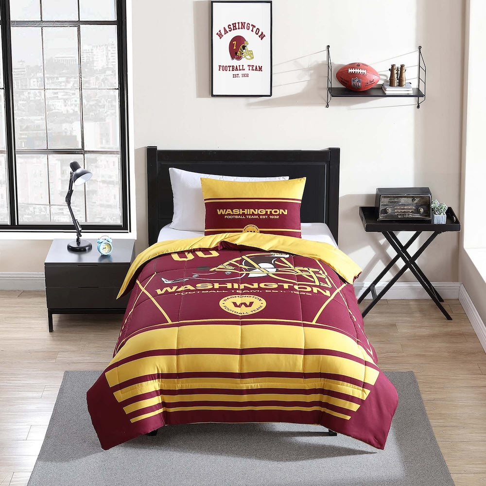 Washington Commanders twin size comforter set