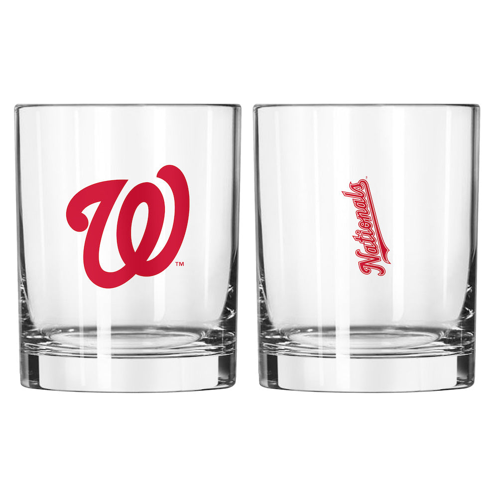 Washington Nationals Rocks Glass