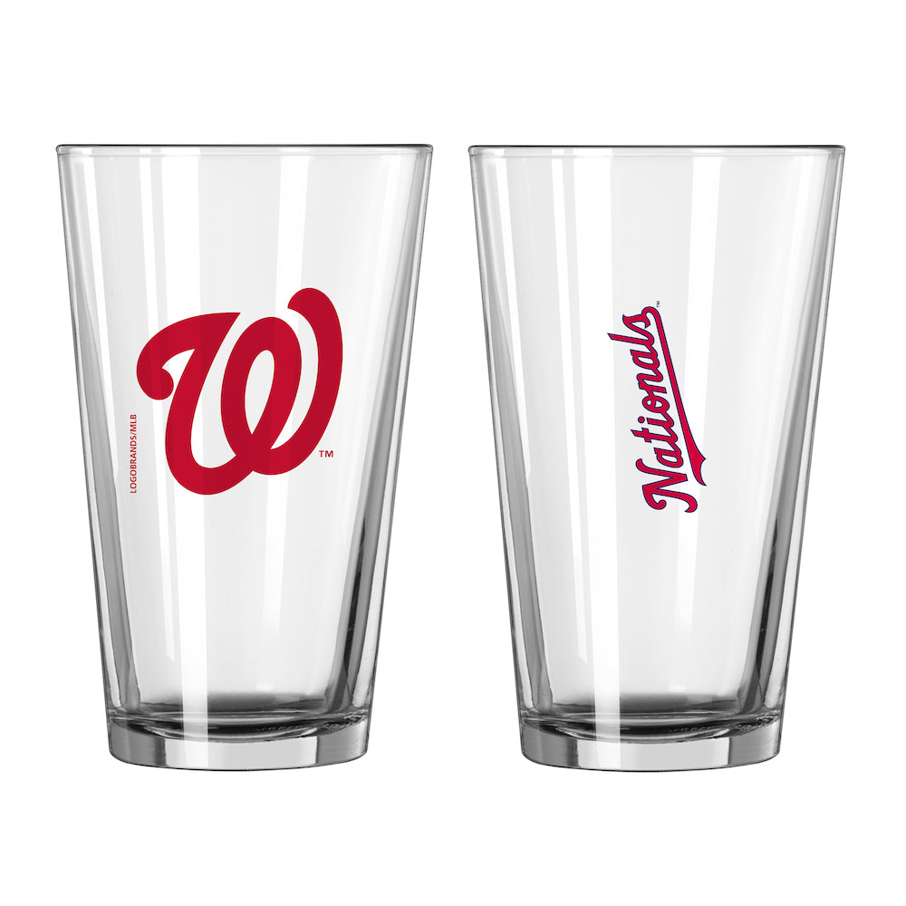 Washington Nationals pint glass