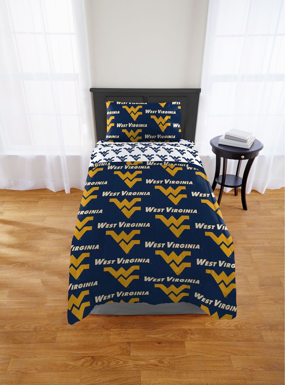 West Virginia Mountaineers twin size bed in a bag