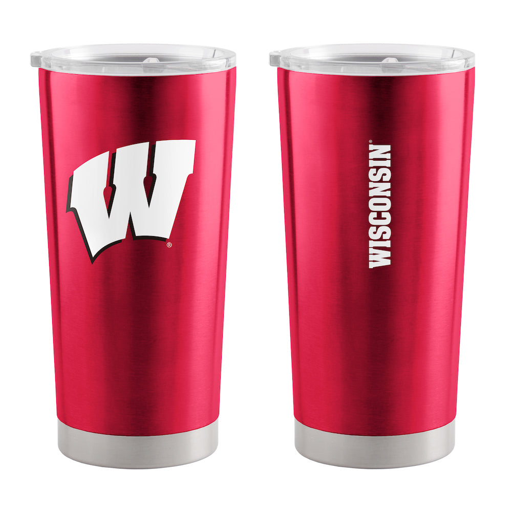 Wisconsin Badgers 20 oz stainless steel travel tumbler