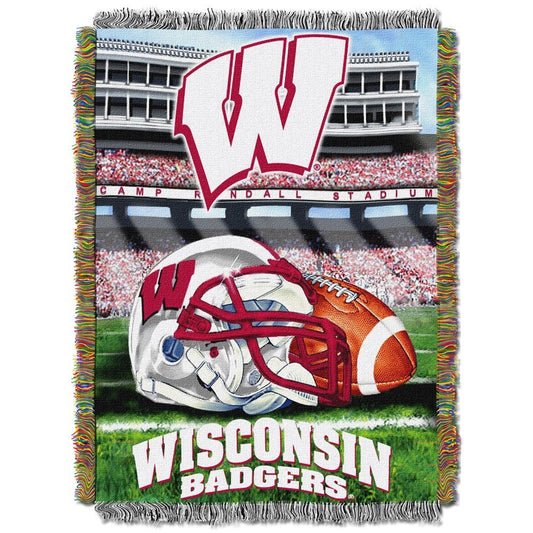 Wisconsin Badgers woven home field tapestry