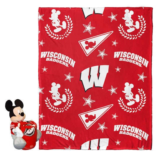 Wisconsin Badgers Mickey Mouse Hugger Toy